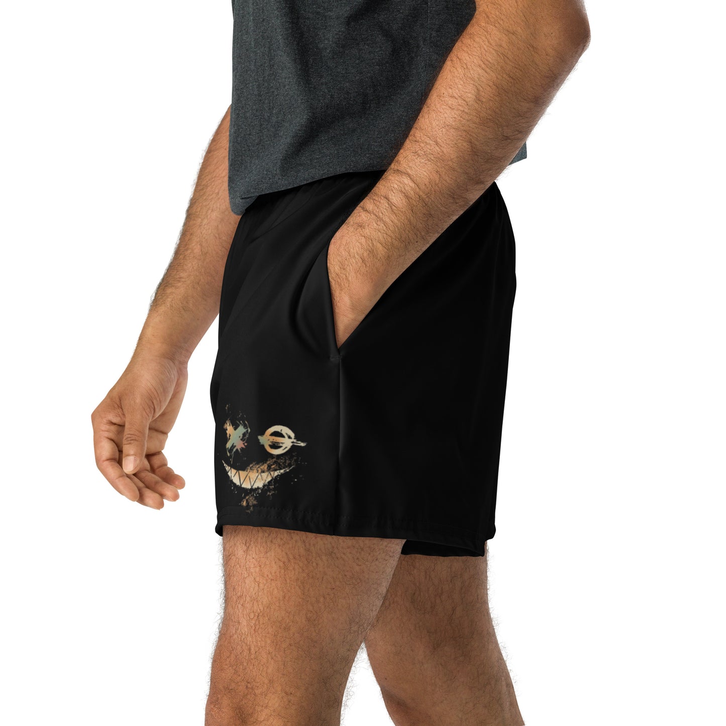 Graphic Tee Smile Face Athletic Shorts